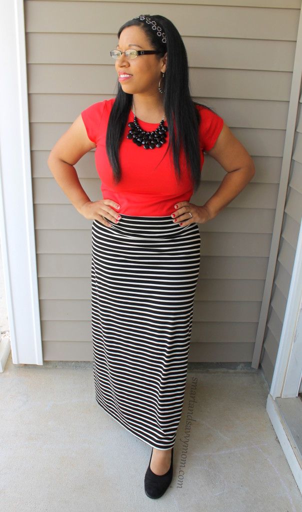 Black and White Striped Skirt
  Outfit Ideas