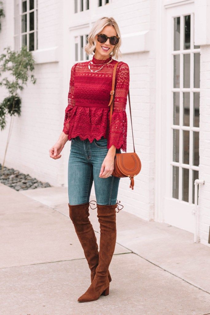 Lace Peplum Outfit Ideas for
  Women
