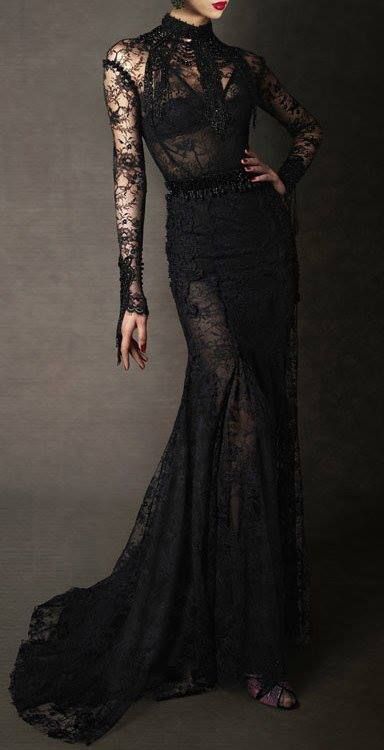 Black Lace Dress Outfit Ideas