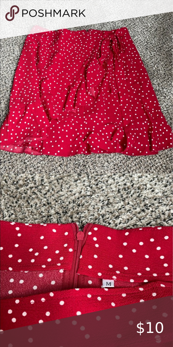Red Polka Dot Skirt Outfits