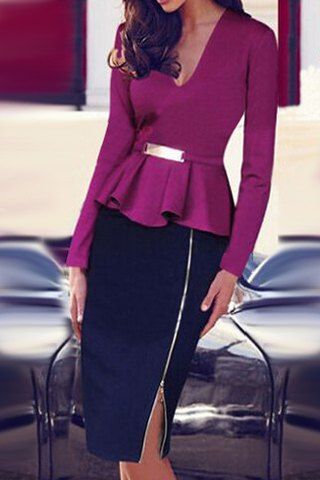 Long Sleeve Peplum Outfit
  Ideas for Ladies