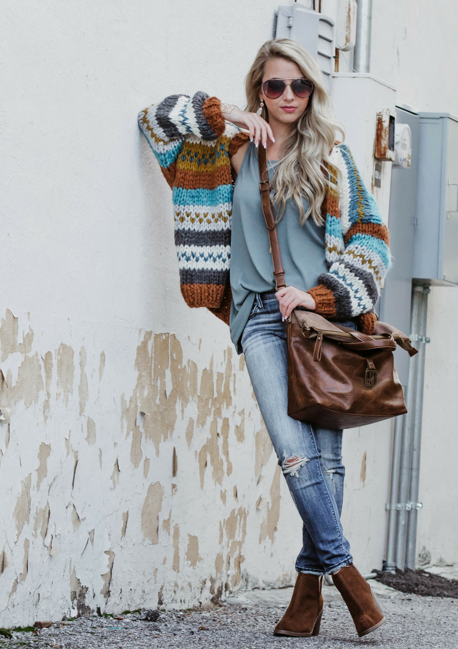 Chunky Knit Cardigan Outfit
  Ideas