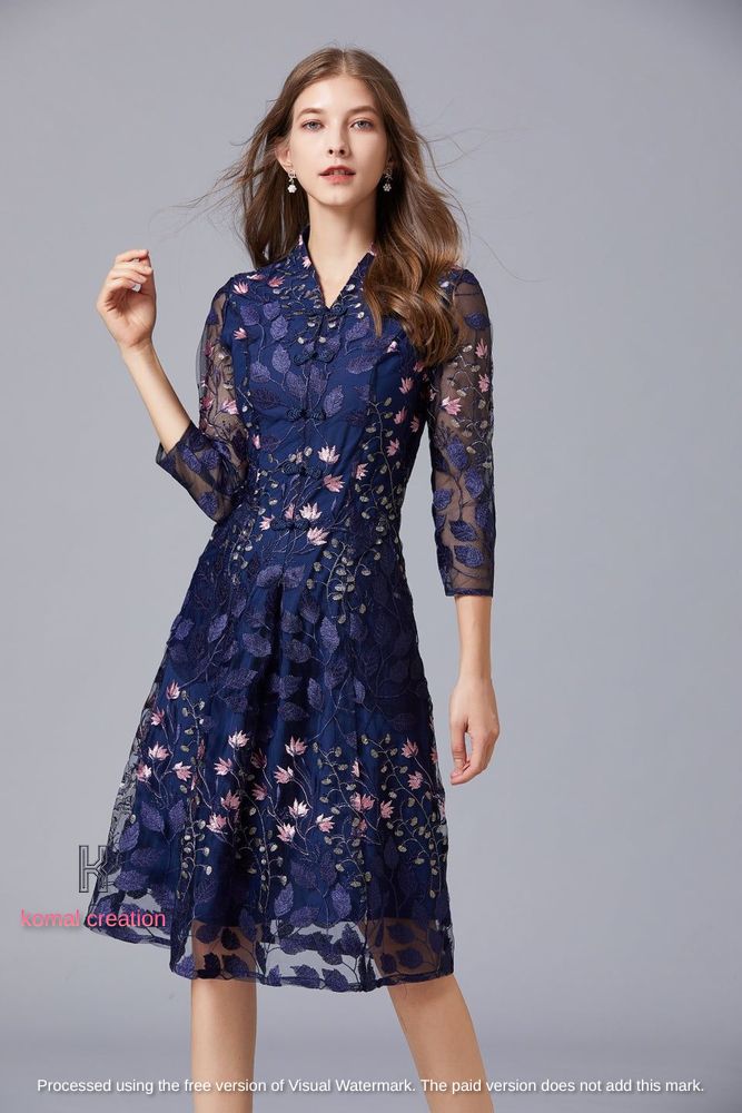 Royal Blue Long Sleeve Dress
  Outfit Ideas for Ladies