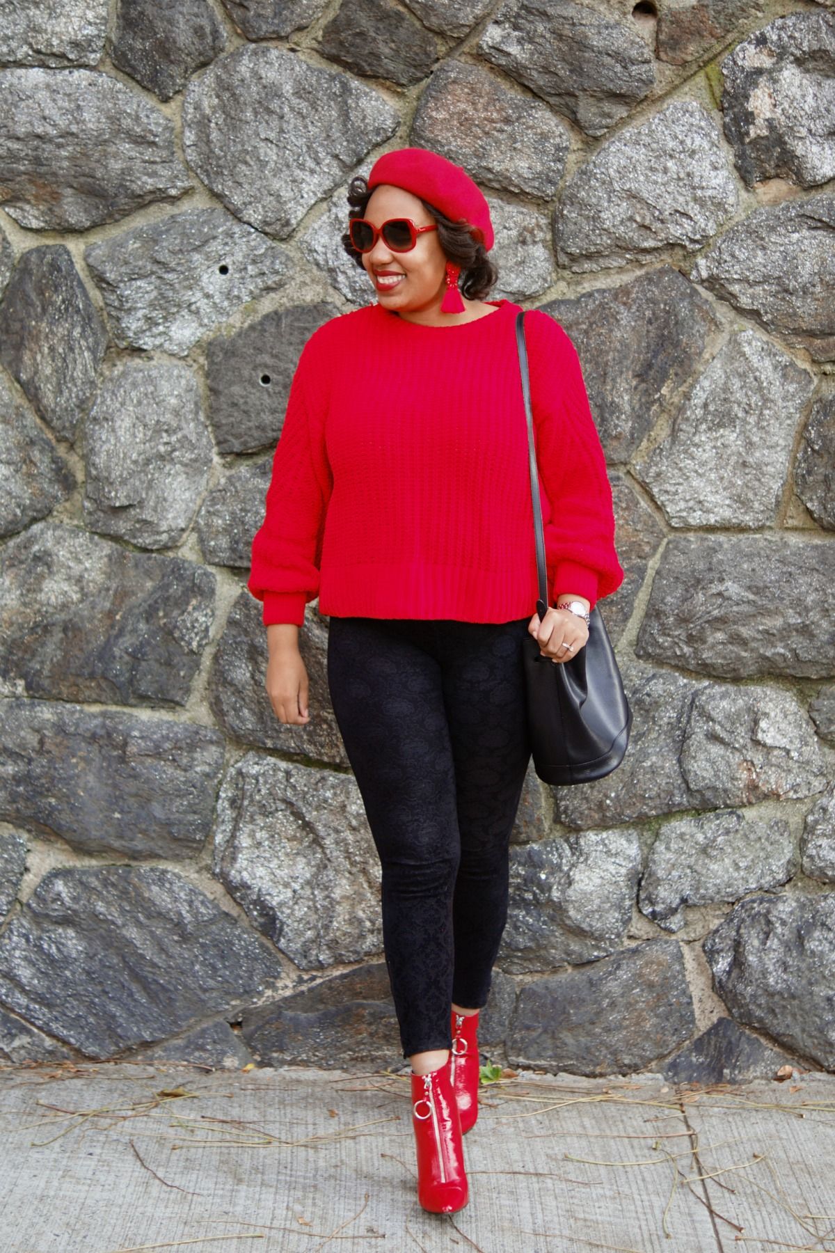 How to Wear Red Ankle Boots