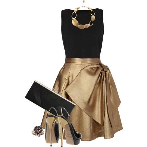 Gold Evening Shoes Outfit
  Ideas for Ladies
