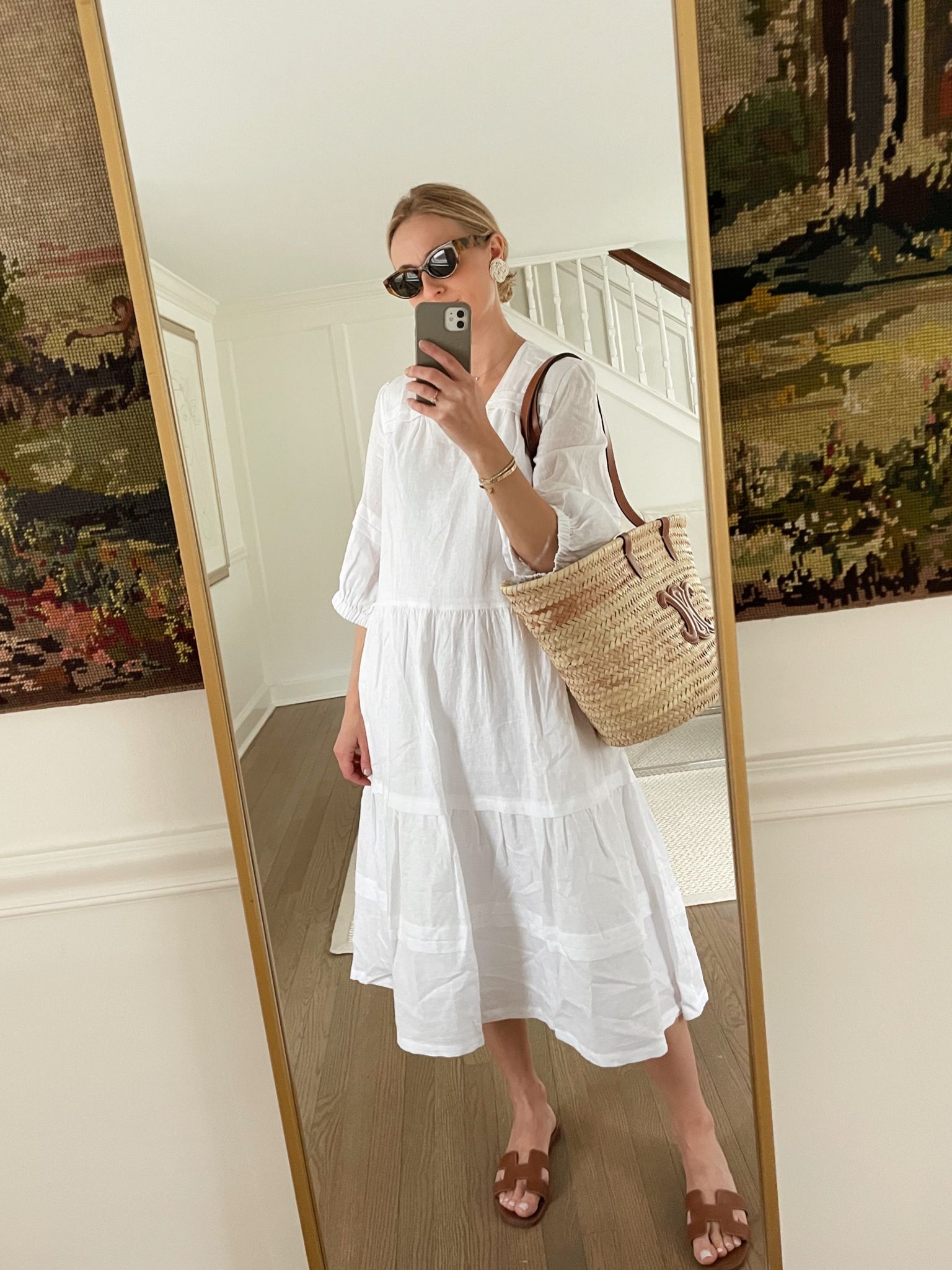 White Linen Dress Outfit Ideas