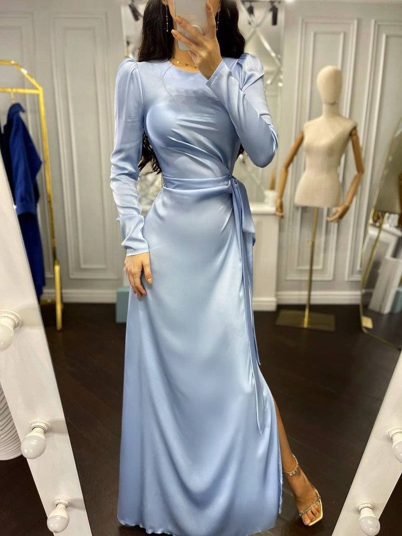 Light Blue Maxi Dress Outfit
  Ideas for Ladies