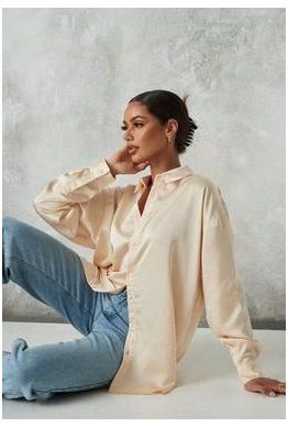 Satin Shirt Outfit Ideas for
  Ladies