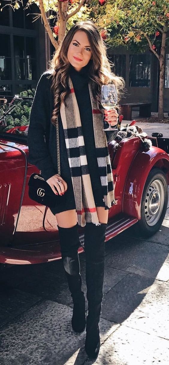 Scarf Dress Outfit Ideas