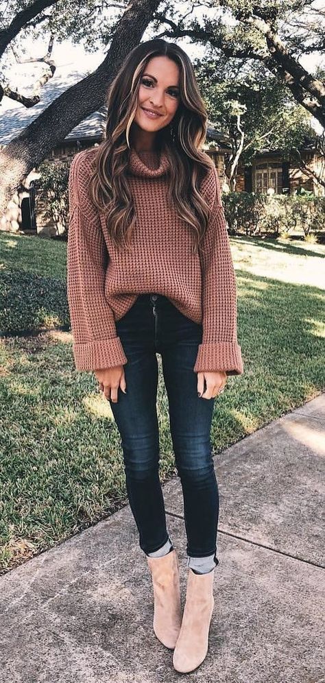 Brown Sweater Outfit Ideas for
  Ladies