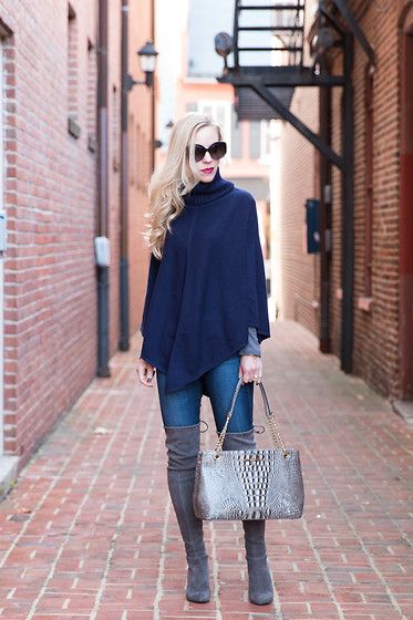 Cashmere Poncho Outfit Ideas