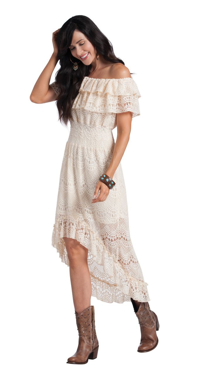 High Low Lace Dress Outfit
  Ideas