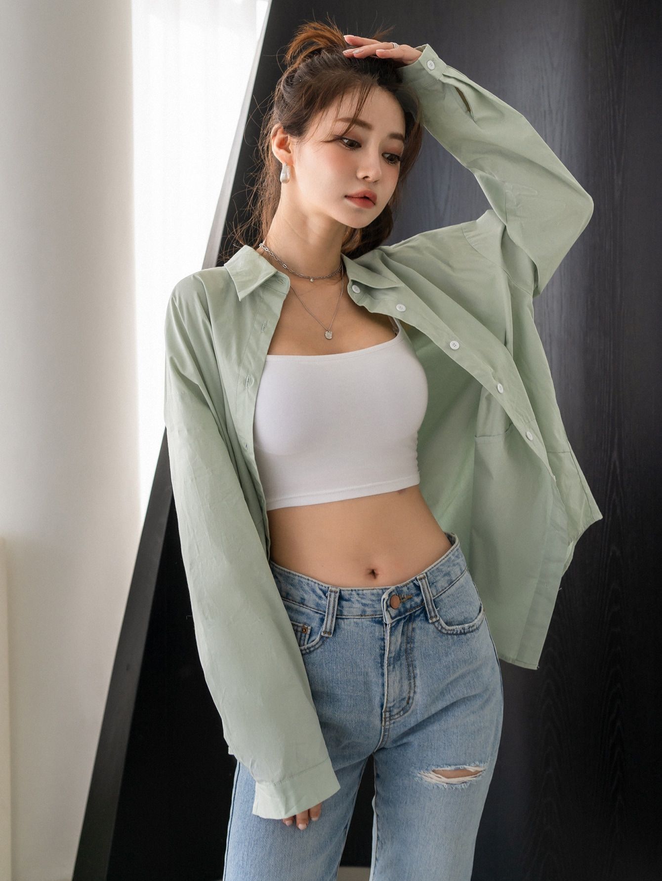 Mint Green Shirt Outfit Ideas
  for Women