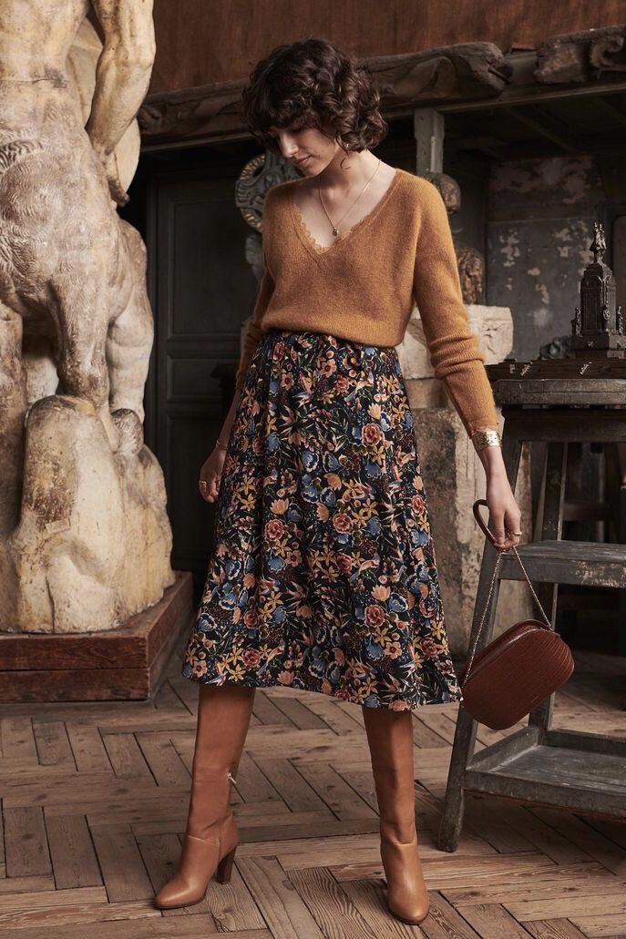Knit Skirt Outfit Ideas