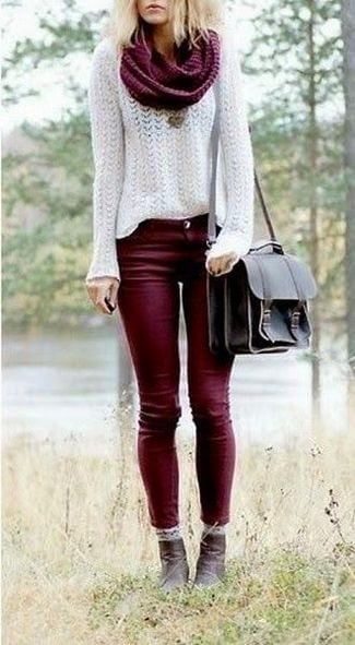 Skinny Scarf Outfit Ideas for
  Women