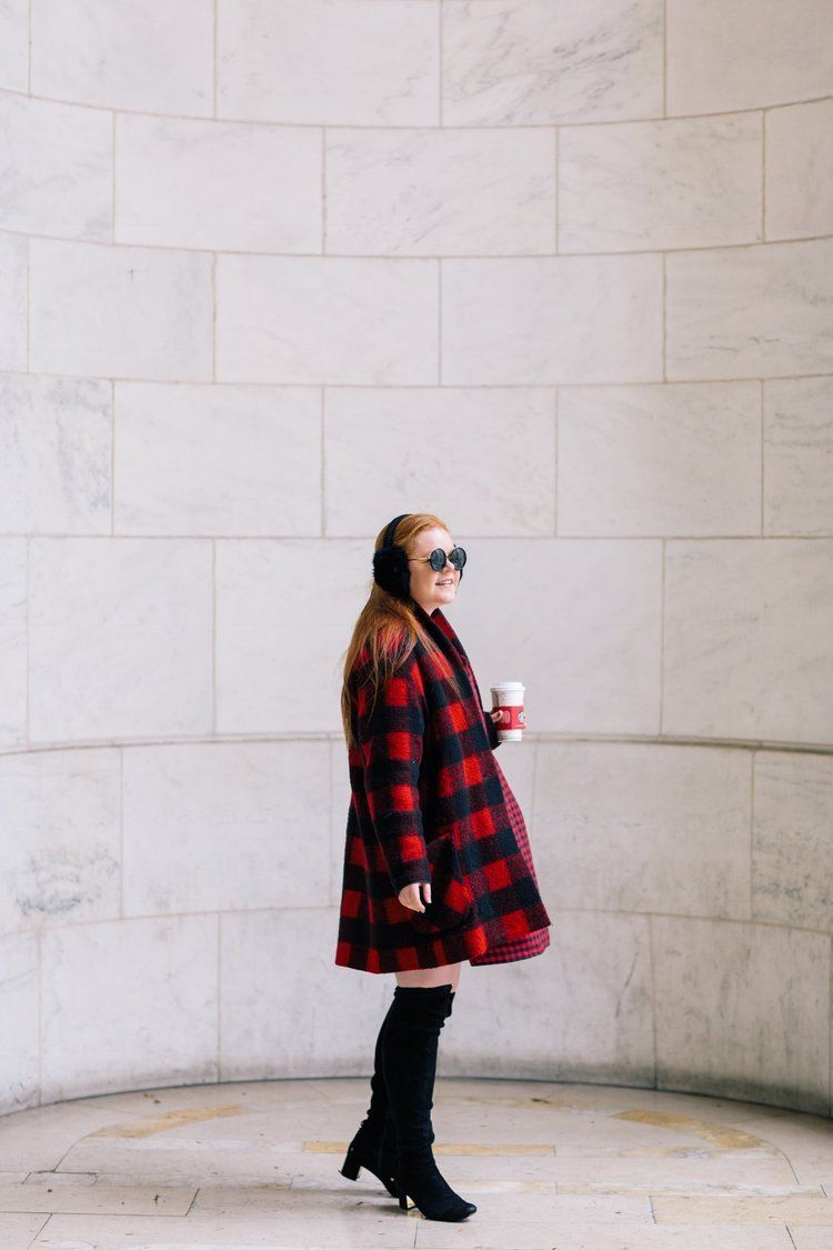 Plaid Wool Coat Outfit Ideas
  for Women