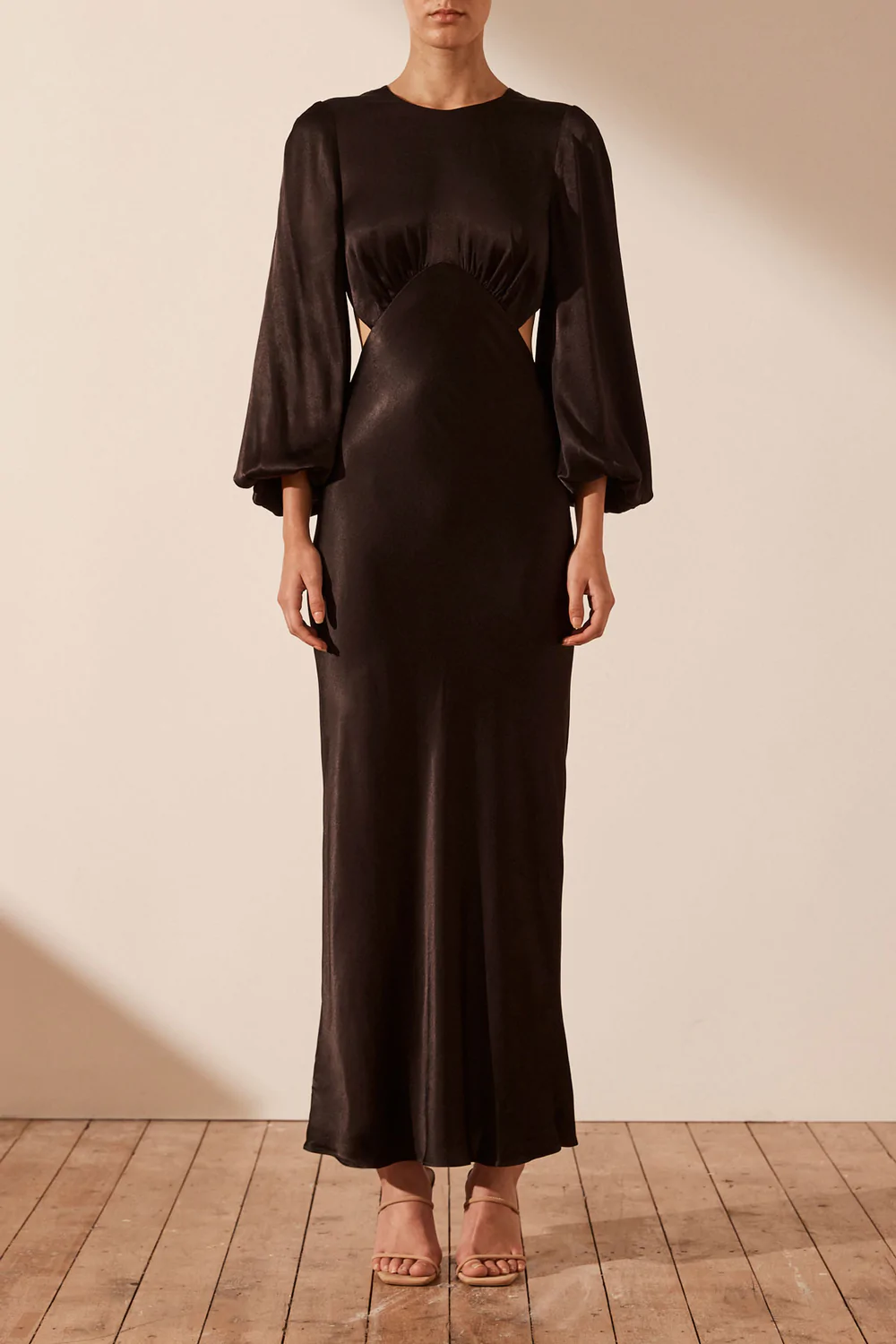 Black Midi Dress with Sleeves
  Outfits