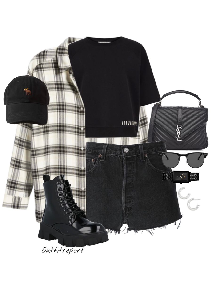 Black Ripped Shorts Outfit
  Ideas