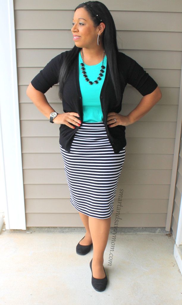 Black and White Striped Skirt
  Outfit Ideas