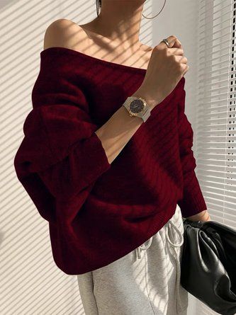 Boat Neck Sweater Outfit Ideas