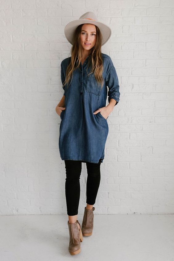 Denim Tunic Outfit Ideas for
  Ladies