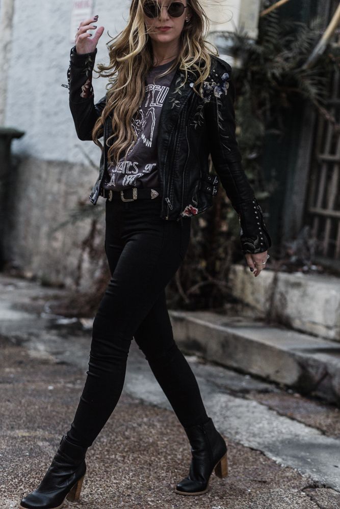 Embroidered Leather Jacket
  Outfits