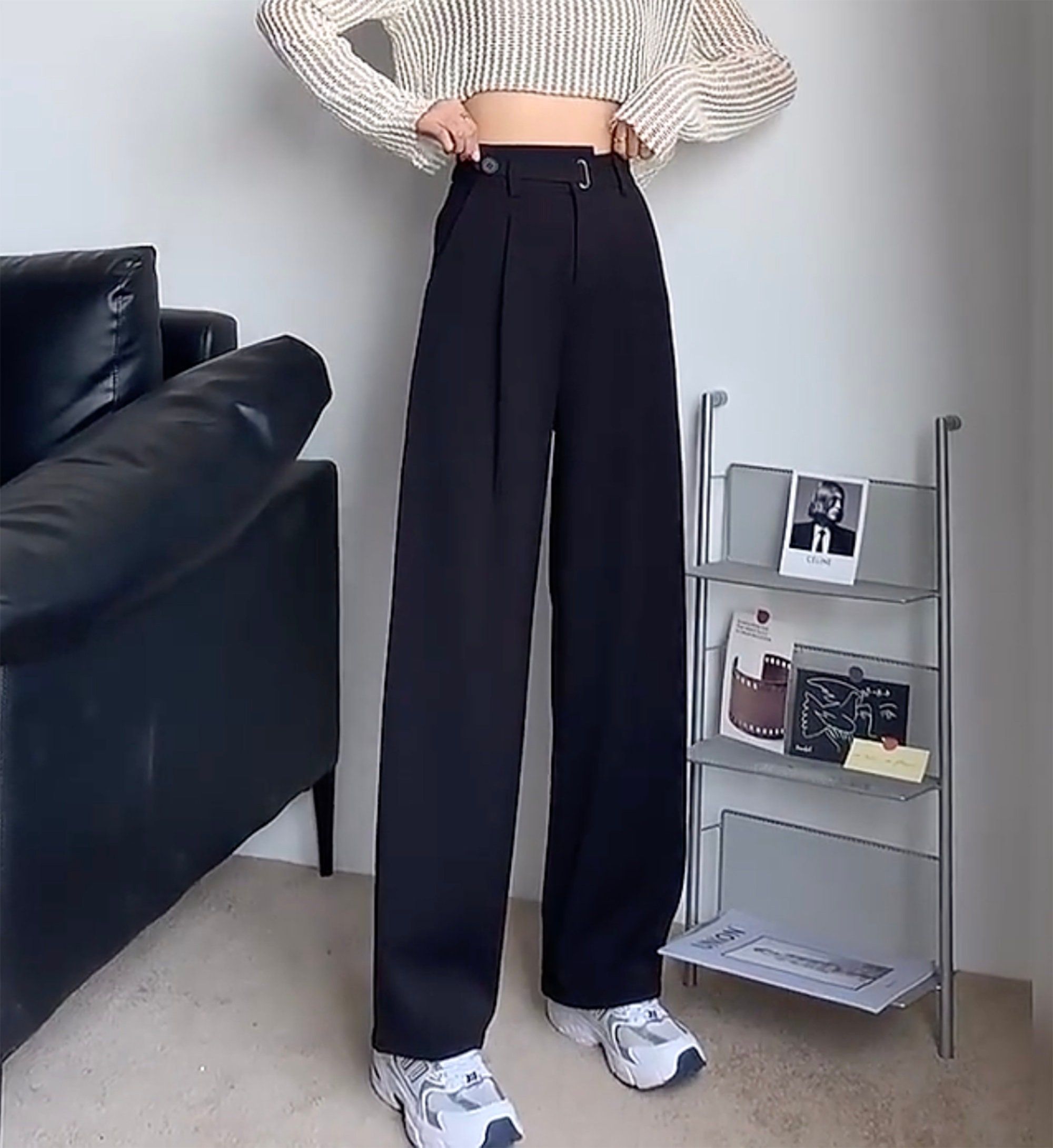 High Waisted Wide Leg Trousers
  for Women