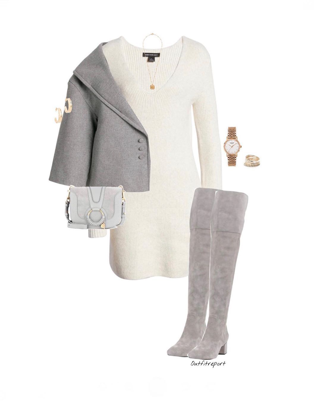 How to Wear Grey Thigh High
  Boots