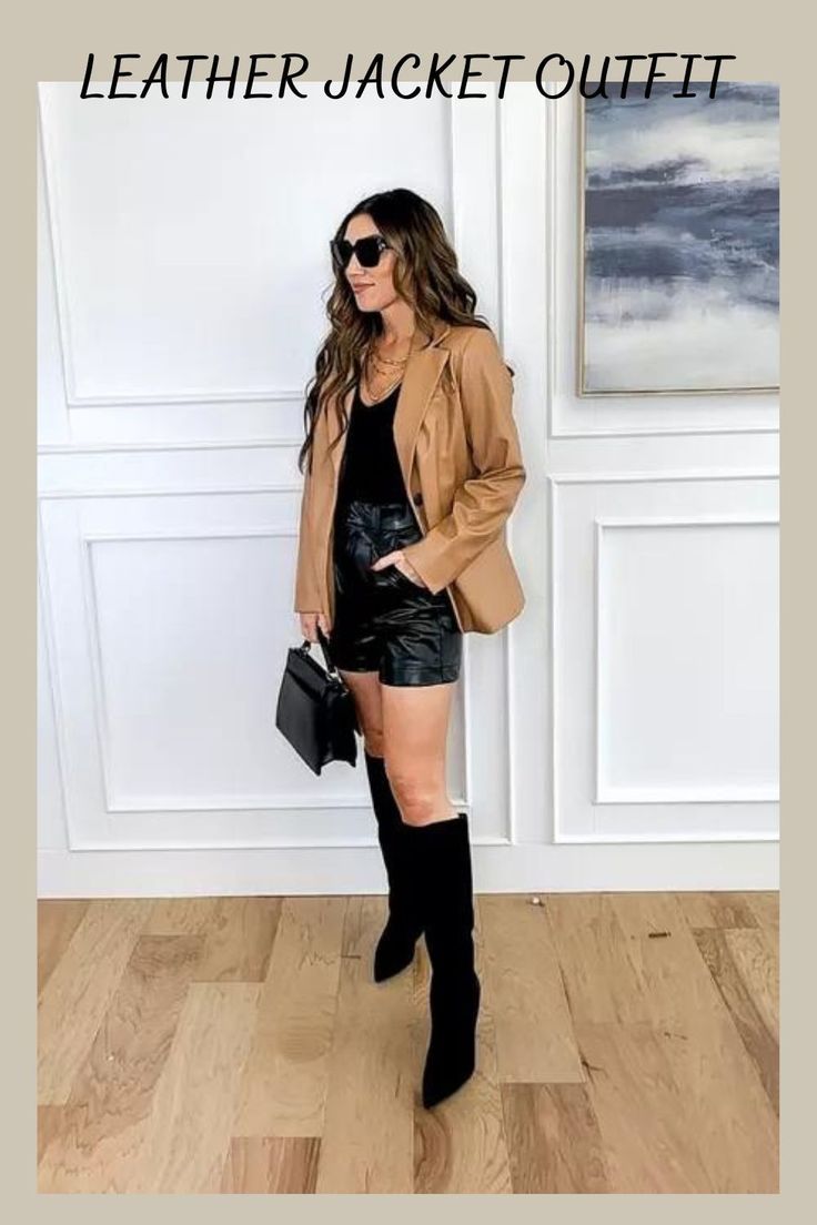 Leather Blazer Outfit Ideas
  for Women