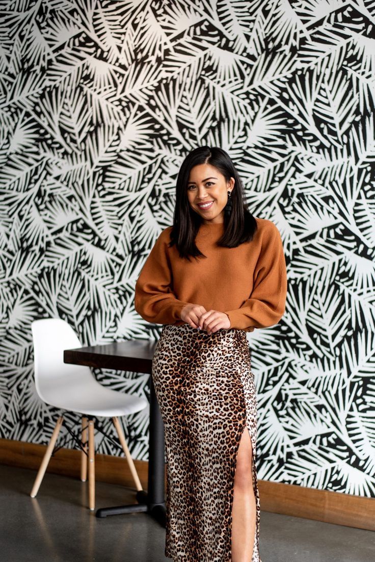 Leopard Print Skirt Outfit
  Ideas