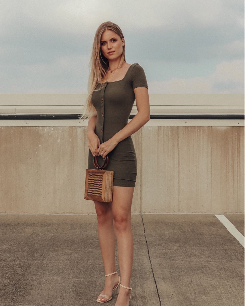 Olive Green Dress Outfit Ideas