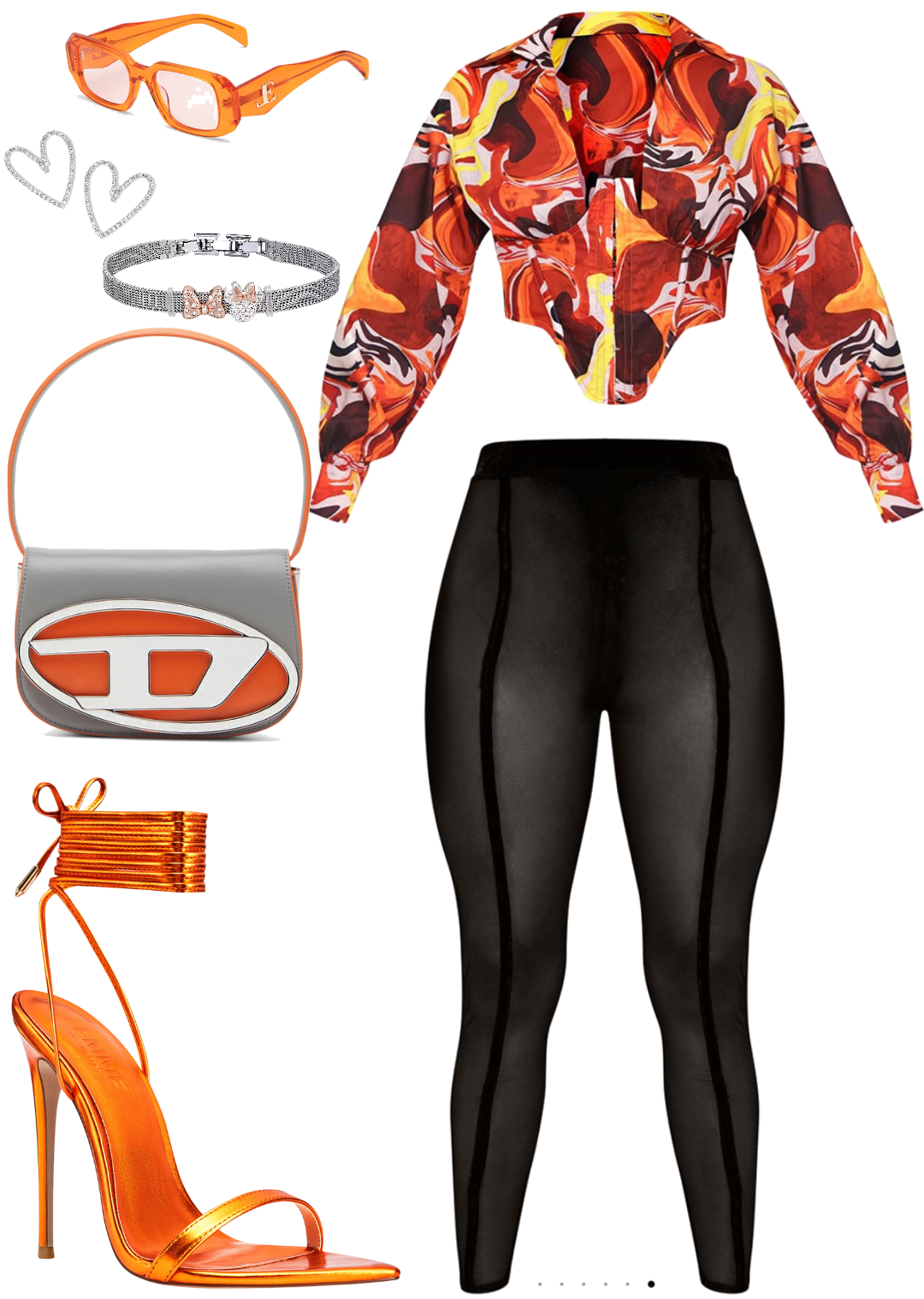 Orange Heels Outfit Ideas