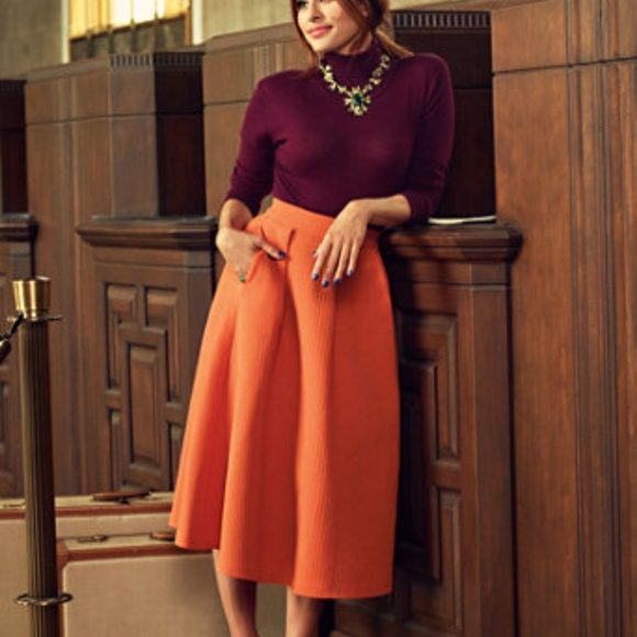 Orange Skirt Colorful Outfit
  Ideas