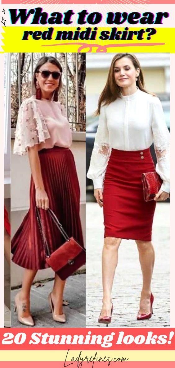 Outfit Ideas Red Leather Skirt