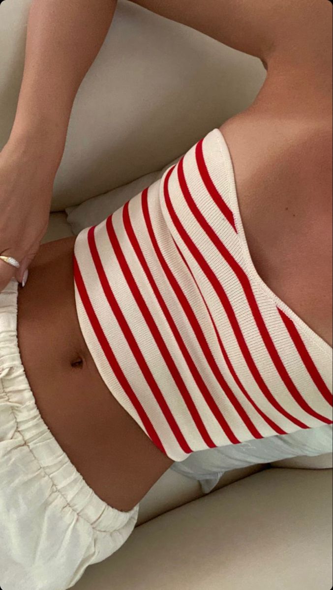 Red and White Striped Shirt
  Outfit Ideas