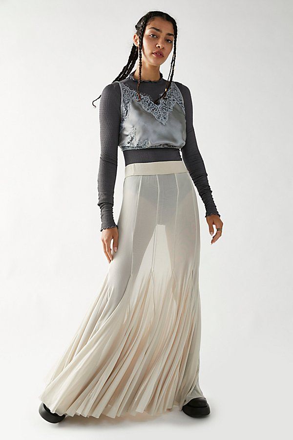 Sheer Maxi Skirts Outfit Ideas