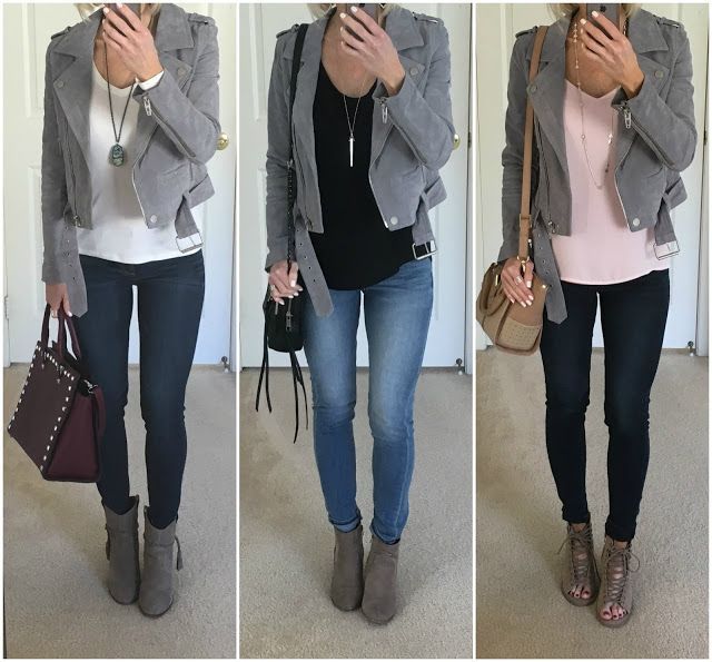 Suede Biker Jacket Outfit
  Ideas for Ladies