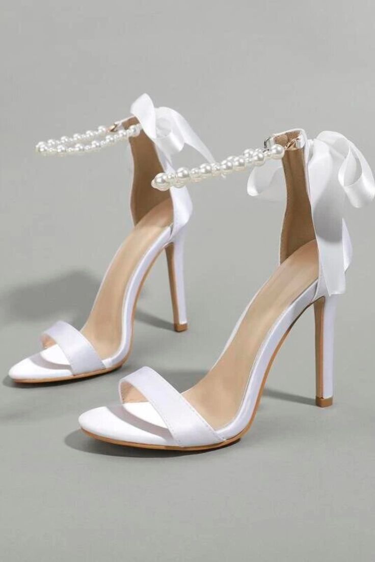 White Open Toe Heels Outfit
  Ideas